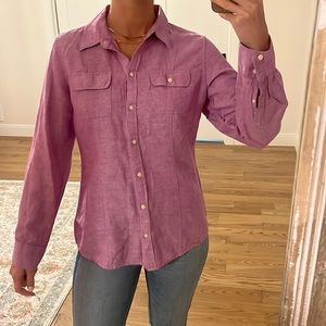 Banana republic linen / cotton button up shirt size  medium
